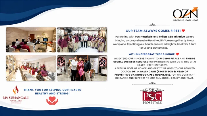 Sumangali Jewellers Teams Up with PSG Hospitals and Philips to Host Employee Heart Screenings