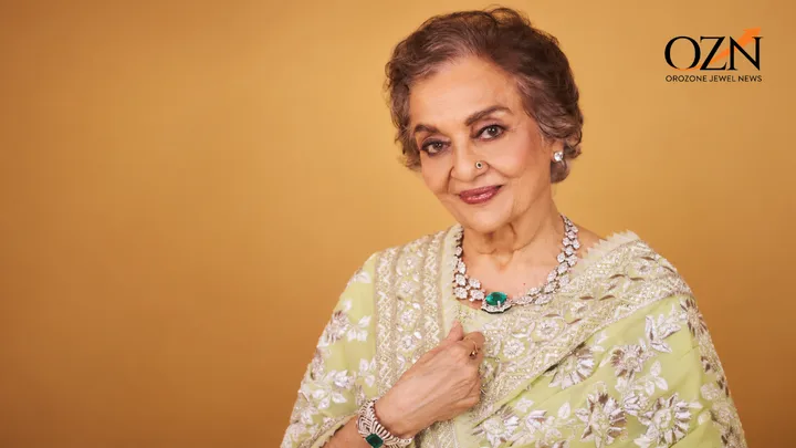 Asha Parekh Pairs Pastel Elegance with Birdhichand Ghanshyamdas High Jewellery