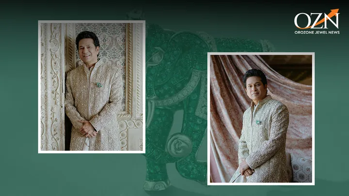 Sachin Tendulkar in Manish Malhotra High Jewellery Brooch Defines Garment Styling