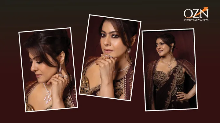 Kajol in Joyalukkas Diamond Necklace and Drop Earrings Define Refined Occasion Styling