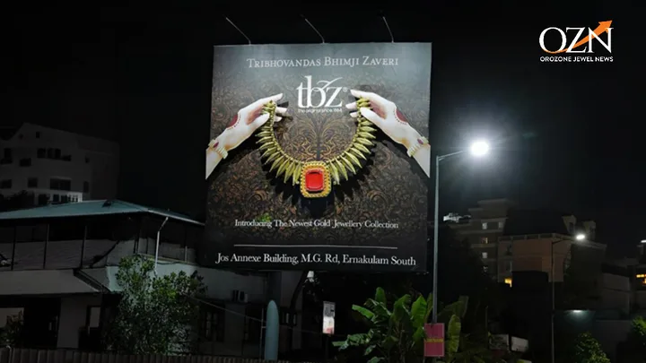 TBZ Unveils 22-Foot 3D Necklace Billboard in Kochi